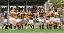 ラクビー早慶戦をＴＶ応援