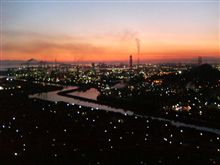 鷲羽山スカイラインからの夕焼けと夜景