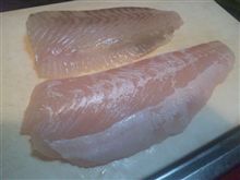 寒ヒラメの銀皮残し