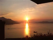 冬のCAFE59から観た夕日