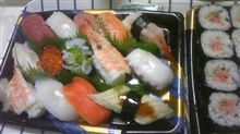 夕飯は寿司・・・ 