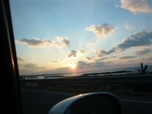 東北日本海の夕日