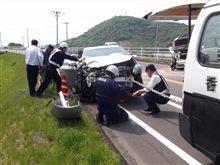 香川県道161号高松坂出線で事故発生