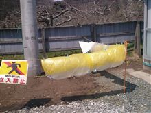 タイヤ袋干し