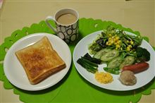 てんこ盛りサラダ＋弁当の残りw