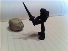 消しカスで戦士作ったw