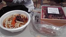 京昌園の焼き肉弁当と吉田うどん