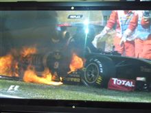 F1ﾛｰﾀｽ・ルノー炎上