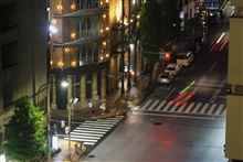 古い蛇腹カメラのレンズをデジ一につけて夜景を試写してみました