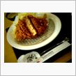 豚カツ定食in韓国