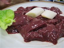 「スタミナ苑」のレバ焙り焼き