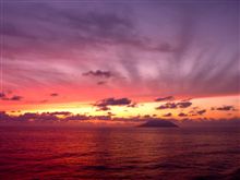 夕日を眺めて