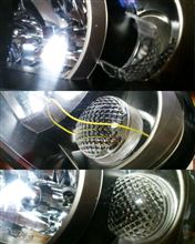 R34の持病？ヘッドライトのクリアランスランプ部分のレンズハズレ