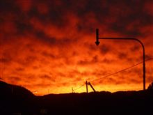 17:42 道道３号線　夕張付近　夕焼け