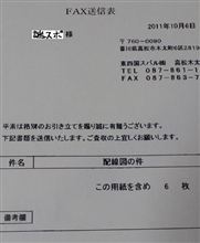 ＦＡＸ送信表