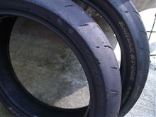 デカバイクのフロントタイヤ交換