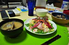 海鮮ちらし＆アサリづくし。