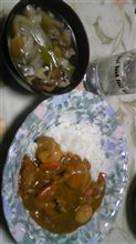 夕食は、パパ特製『芋の子カレーライス』