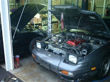 ２台のS13とたわむれる。
