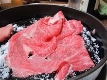 今日のディナーは、近江牛「かね吉」ステーキ＆すき焼きコース