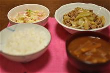 ひき肉とキャベツの煮物