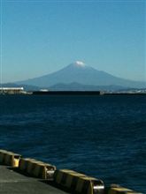 焼津の港より富士山を望む