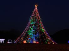 宮ケ瀬湖のクリスマスツリー