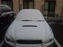 雪がチラチラ…