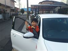 甥っ子と洗車
