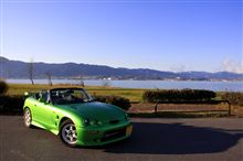 年末は琵琶湖岸にて