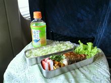 新幹線で手弁当