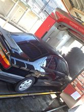 代車洗車中
