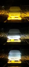 丁度雪が吹雪いてた