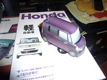 Honda Magazineの裏表紙にN BOXのペーパークラフトがあったので・・