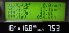 燃費報告 ― 17.05km/L