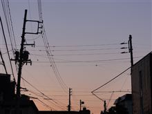 夕陽を見ながら