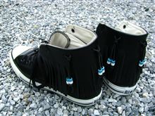 ビーズがオシャンティーなコンバース
