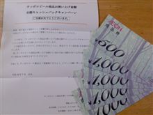 イオン商品券4500円当選