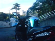単車で小学校ぇ～