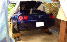 F355マフラー交換その①。