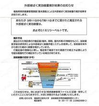 外部被ばく実効線量推計結果 ( ̄~ ̄;)?? 外部被ばく実効線量推計結果 ( ̄~ ̄;)??