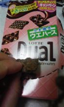 「ロッテ　デュアル　薄焼きウエハース」を食べる