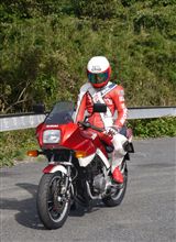 GSX400FWと革ツナギ