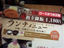 ランチとんかつ♪体重増加中です・・・