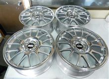 BBS-RE19インチ曲り修理からバレル研磨（3次元）＋パウダークリアー
