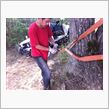 スポラン岡山の広場で引っ張っ ...