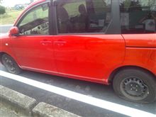 嫁車パンク(-_-;)