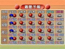 予報通り～10/23（火曜日）
