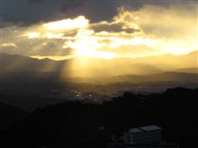 岳温泉の朝焼け