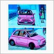 皆さんピンクのFIAT500 ...